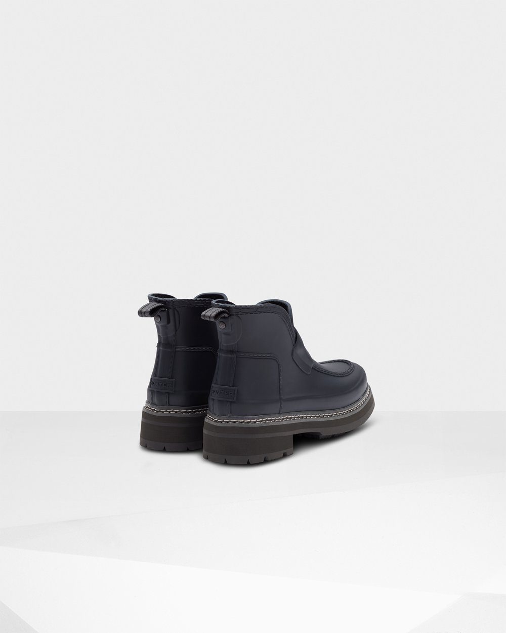 Women Hunter Refined Stitch Detail Loafers | Chelsea Boots Navy | NZ-84012-EYLD